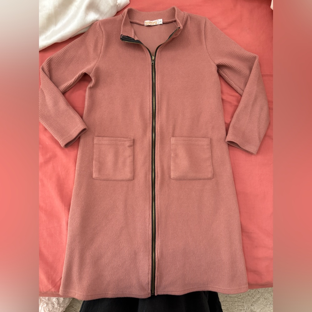 Tottini Pink Long ribbed Sleeve Zip-Up Jacket